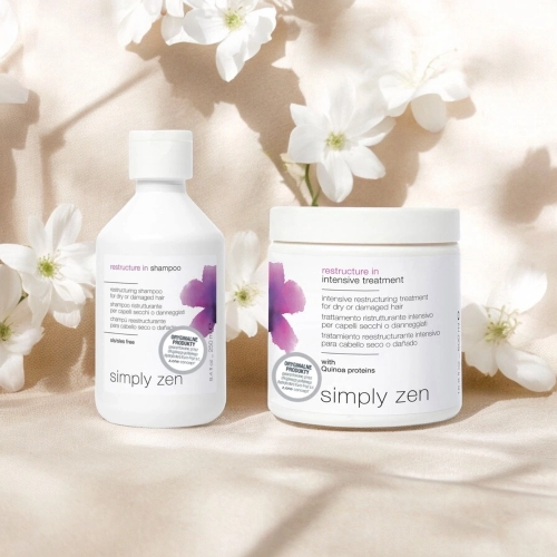 Simply Zen Restructure in - regeneracja włosów suchych i zniszczonych - szampon 250 ml + maska 500 ml