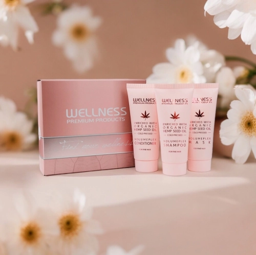 Wellness premium products volumeplex mini zestaw nawilżający do włosów cienkich (szampon 50 ml, odżywka 50 ml, maska 50 ml)