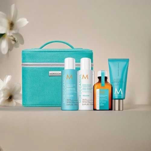 Moroccanoil Volume - zestaw podróżny - objętość włosów + kosmetyczka