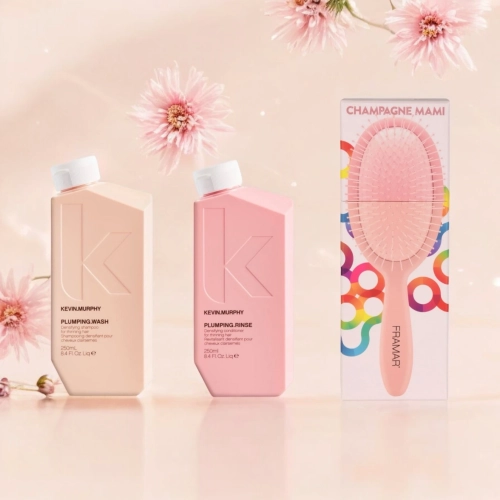 Kevin Murphy Plumping - zestaw wzmacniający i pogrubiający włosy szampon + odżywka + szczotka FRAMAR GRATIS