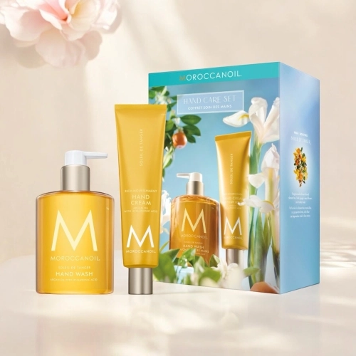 NOWY ZESTAW MOROCCANOIL - krem do rąk + mydło do rąk soleil de tanger cytrusowy miks  