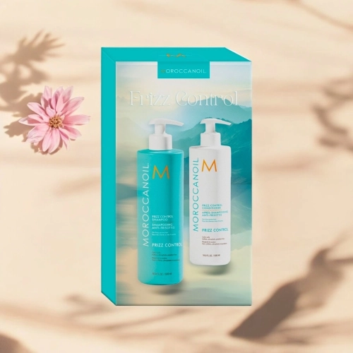Moroccanoil Duo Pack Frizz Control - zestaw wygładzający włosy szampon 500 ml + odżywka 500 ml