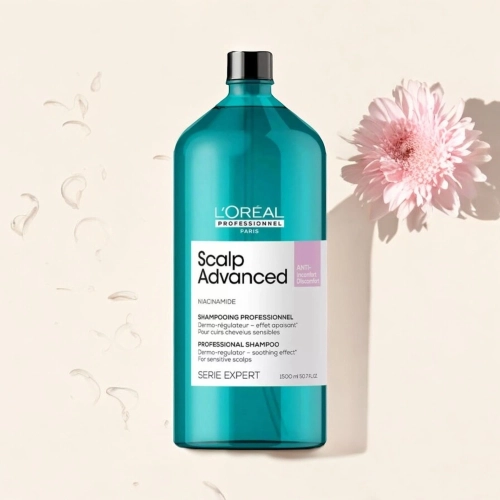Loreal Scalp Advanced - szampon kojący do wrażliwej skóry głowy 1500 ml + pompka GRATIS