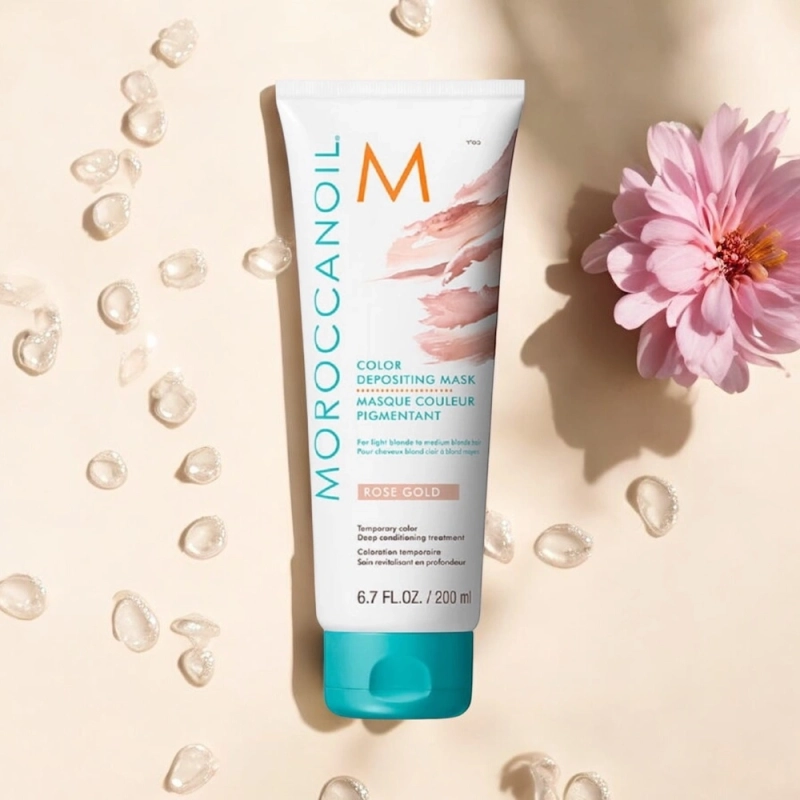 Moroccanoil Color Depositing Mask Rose Gold - koloryzująca maska do włosów w kolorze różowego złota 200 ml