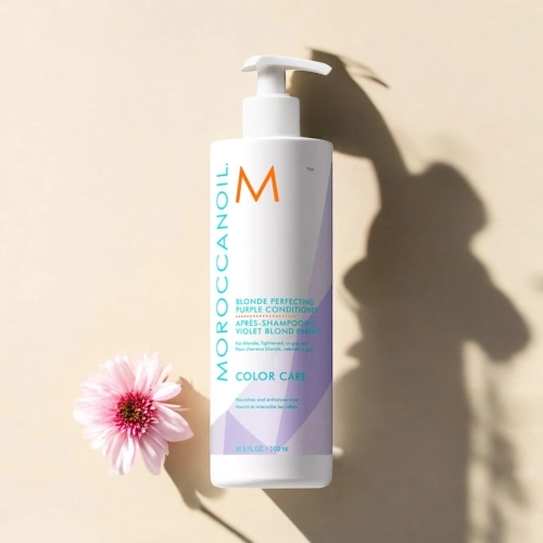 Moroccanoil Blonde Perfecting Purple Conditioner - odżywka do włosów blond neutralizująca żółte odcienie 500 ml
