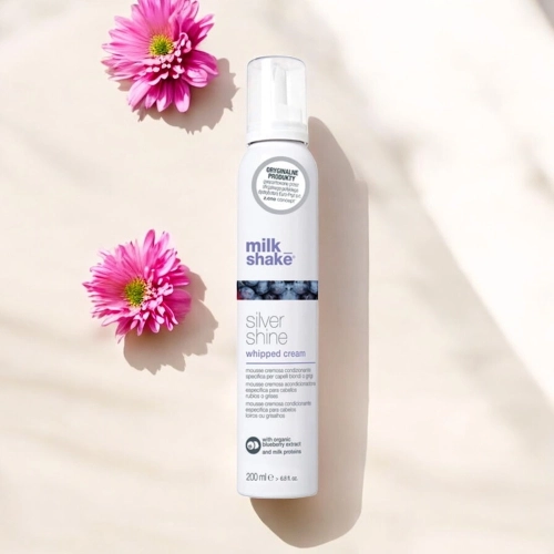 Milk Shake Silver Shine Whipped Cream - odżywcza pianka do włosów blond 200 ml 