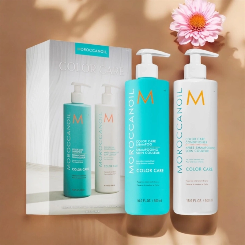Moroccanoil Color Care - zestaw do włosów chroniący kolor szampon 500 ml + odżywka 500 ml