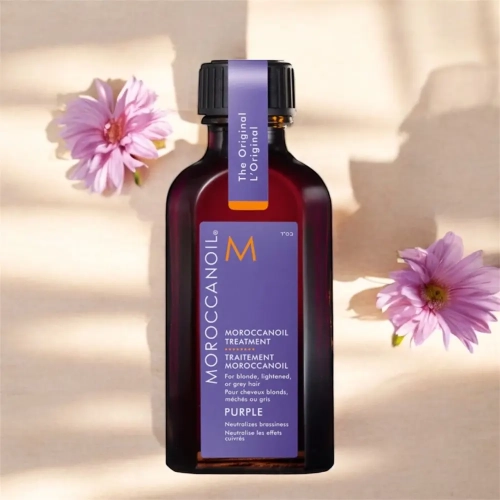 Moroccanoil Treatment Purple Hair Oil for Blonde Hair - kuracja do włosów blond, pasemek i siwych 50  ml