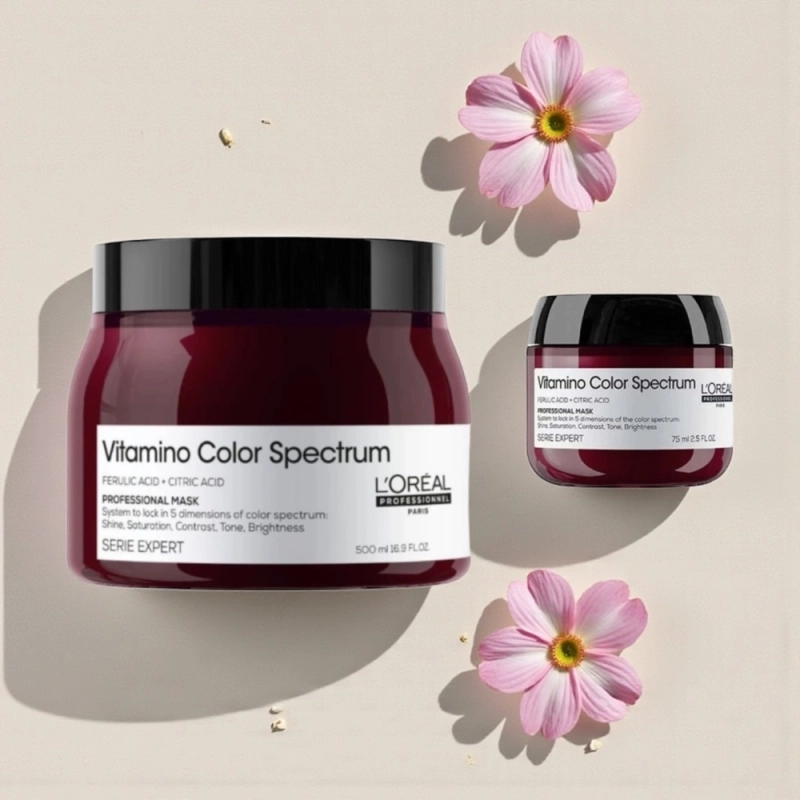 L'Oreal Vitamino Color Spectrum - maska podkreślająca kolor włosów farbowanych 500 ml + mini maska 75 ml