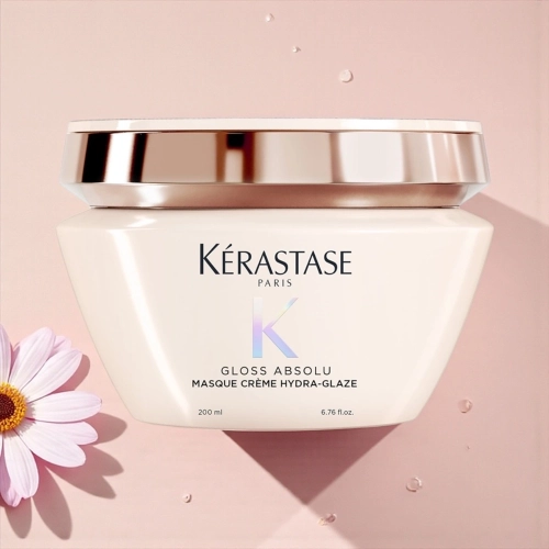 Kérastase Gloss Absolu Masque Crème Hydra-Glaze For Thick Frizzy Hair - nawilżająco wygładzająca maska do włosów 200 ml