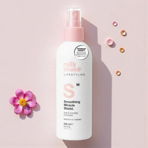 Milk shake lifestyling smoothing miracle shield - spray chroniący przed ciepłem i wilgocią, przeciw puszeniu się włosów 200 ml