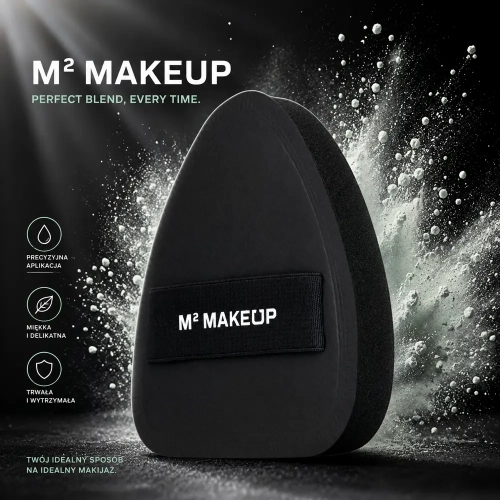 Puszek-gąbeczka do makijażu m2makeup 012 - czarny