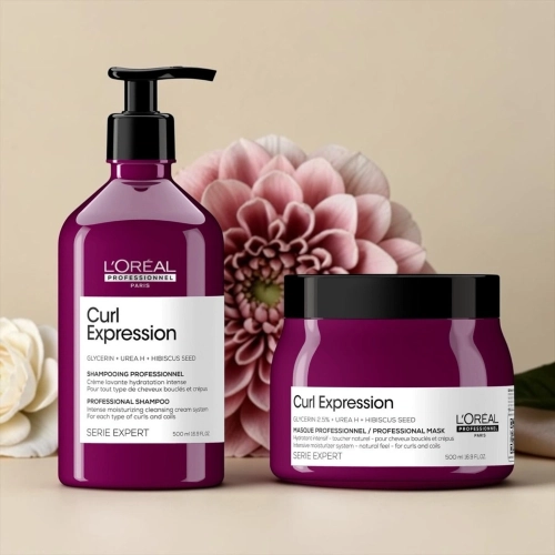 L'oreal Curl Expression - zestaw nawilżający do włosów kręconych szampon 500 ml + maska 500 ml