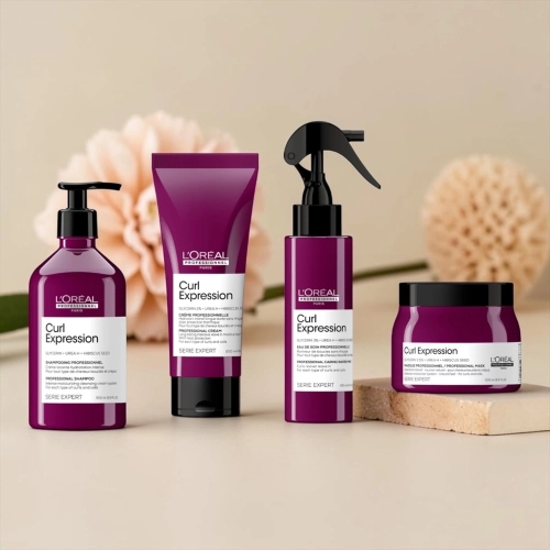 L'oreal Curl Expression - zestaw nawilżający do włosów kręconych szampon 500 ml + maska 500 ml + krem do loków 200 ml + mgiełka rewitalizująca 150 ml 