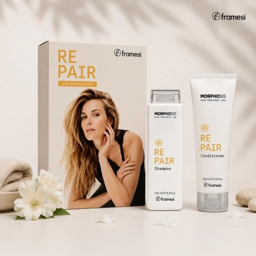 Framesi Morphosis Repair - zestaw regenerujący włosy - szampon 250 ml i odżywka 250 ml