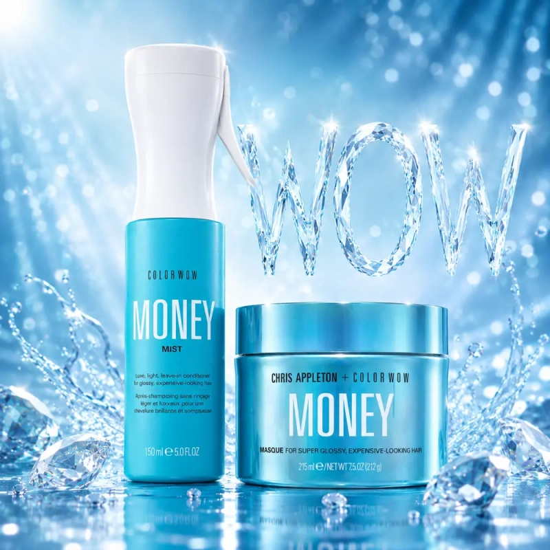 Color Wow Money - zestaw mgiełka wzmacniająca włosy i ułatwiająca rozczesywanie 150 ml + wzmacniająca maska nawilżająca do włosów 215 ml