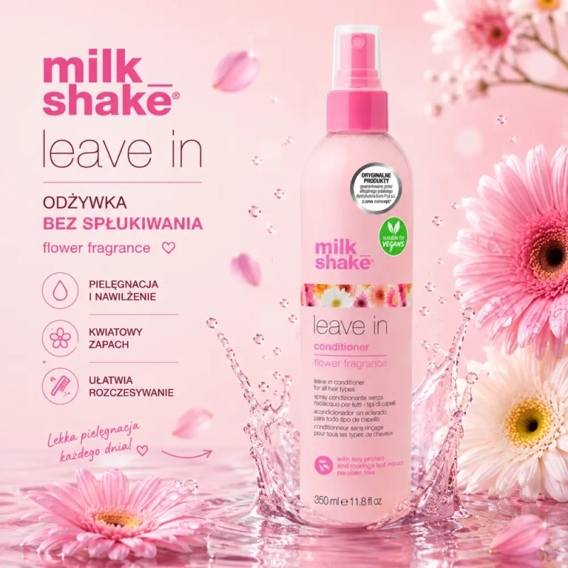 Milk Shake leave in conditioner flower - odżywka do włosów bez spłukiwania, odżywia i ułatwia rozczesywanie 350 ml