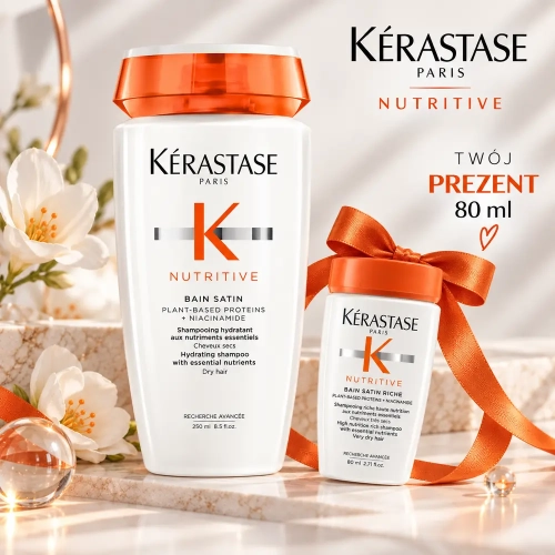 Kérastase Nutritive Bain Satin - szampon odżywczy do włosów cienkich i normalnych 250 ml + prezent